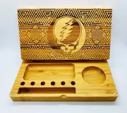 Grateful dead skull laser engraved magnet back flip style rolling tray pop gift