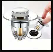 Universal Bathroom Sink Plug Anti-Clog Drain Stopper Bath Tub Plug
