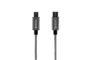 MOKI Braided Type-C to Micro SynCharge Cable - 90cm/3ft - Gun Metal