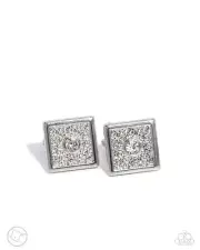 Paparazzi Dear Dazzle - White Cuff Links