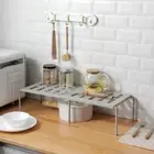 Kitchenware Adjustable Cupboard Shelf Condiment Storage Pantry Organiser Rack