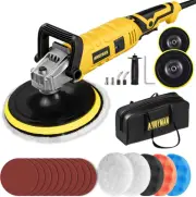 Alloyman Buffer Polisher, 1200W 7 Inch/6 Inch Car Polisher Set, 7 Variable Speed