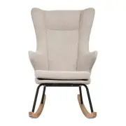 Quax 106cm Rocking Nursing Seat Baby/Infant Feeding Soft Padded Chair Sand Grey
