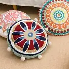 Morocco Style Round Throw PillowCase Embroider Ball Tassel Mandala Floor Cushion