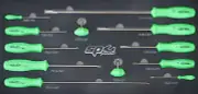 Screwdriver Set 12Pc Pp Green Grip Phillips/Slotted