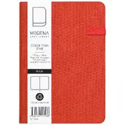 Modena A6 Linen Plain Notebook Orange