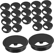 Parliky 21pcs Desk Grommet Cover Wire Hole Cover for Office Computer Desks Abs Plastic Round Cord Plug for Desktop