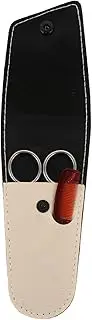 Stylish Beard Grooming Kit: 2-piece Stainless Steel Scissors Set Mustache Comb Safe for Ears Nose Eyebrows