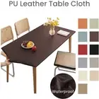 Waterproof Rectangle Tablecloth PU Leather Stretch Picnic Table Cover Protector