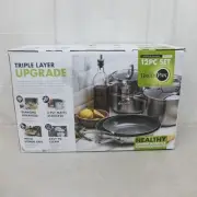 Brand new GreenPan Chatham 12 pc stainless steel Triple Layer Healthy Ceramic