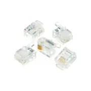 RJ12 6P4C Flat Stranded Connector (10 Pack) | 0664FST-X
