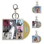 Taylor Swift Theme Keychain 1989 Taylor's Version Cd Album Pendant Keyring Bag Charms Swiftie Fans Adults Kids Gifts C
