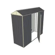 Build-a-Shed 0.8 x 2.3 x 2.1m Gable Single Hinged Side Door Shed - Grey