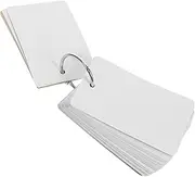 GANAZONO 1Set Blank Index Note Cards with Rings Memo Cards for Learning Projects and Note Taking Smooth Surface for Easy Writing and Organization