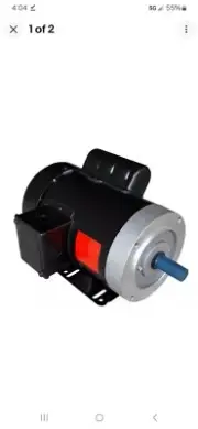 Rolled Steel Farm Duty AC Motor 1/2HP 1725RPM 56C Removable Feet Single Phase
