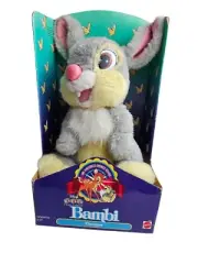 11" VINTAGE 1992 DISNEY THUMPER GRAY BUNNY RABBIT BAMBI STUFFED ANIMAL PLUSH TOY