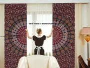 Hippie Curtain Indian Mandala Tapestry Wall Hanging Door Valances Decor Bohemian