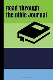 Read Through the Bible Journal: A Guided Devotional to Help You Read the Bible in a Year for Men and Teen Boys with Modern Lime Green and Blue Stripes Cover