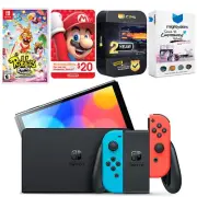 Nintendo Switch Red/Blue OLED + Rabbids Party of Legends + $20 eShop Gift Card