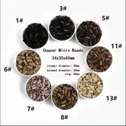 200X Copper Micro Beads for I Tip Hair Extension 34*30*60 mm copper bead