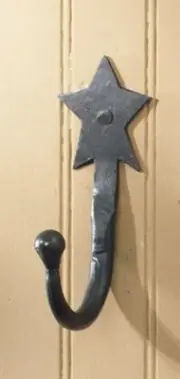 BLACK STAR SINGLE HANGER COAT HOOK HOLDER
