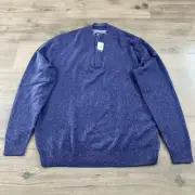 Johnnie O Essex Tweed Cashmere MEN'S XL Quarter- Zip Pullover Sweater NWT $298