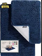 Bathroom Rugs Sets 2 Piece - Plush Bath Mat Set Quick-Dry Soft Chenille Bathroom