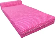 Pink Polka Dots Sleeper Chair Folding Foam Beds, Sleepover Mattress 6 x 36 x 70