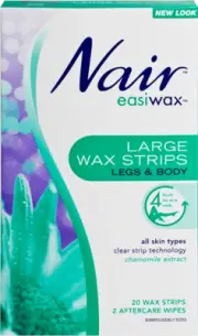 Nair - Easiwax Large Wax Strips Legs & Body 20 Wax Strips 2 Aftercare Wipes