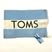 NEW TOMS Canvas Flag Shoe Bag Dust Cover Drawstring Blue Logo