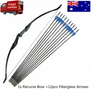 20/30/40LB 57" Archery Takedown Recurve Bow and Arrow Set for LH/RH Shoot Target