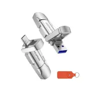 256GB Solid State Flash Drive 400MB/s High Speed Type C + USB 3.2 Drive Dual ...