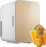 USB Portable Small Fridge Energy Saving USB Fridge Freezer Car Refrigerator 6-Can Capacity -2℃ Cooling 65℃ Heating For Cosmetics Drinks Snacks Dorm Camping Road Trip Quiet