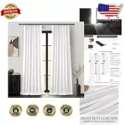 Set of 2 Elegant Blackout Curtains 102” Long for Energy Efficiency & Privacy