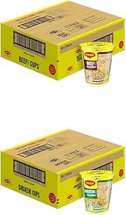 [Maggi] Noodle Cups Bundle - 1x Chicken Flavour 12 pack, 1x Beef Flavour 12 pack