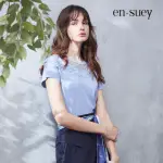 【EN-SUEY 銀穗】蕾絲剪接針織上衣-女