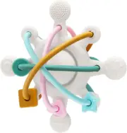 Baby Teething Toy for Babies 3 Months, Silicone Baby Teether Toys with Rattle...