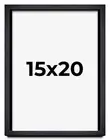 15x20 Shadow Box Frame Black | 1 Inches Deep Real Wood Farmhouse Shadowbox Displ