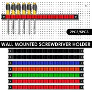 2Pcs/5Pcs Screwdriver Organizer Wall Mounted Screwdriver Holder with Clips BldDG