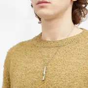 Maison Margiela Twisted Number Logo Bar Necklace