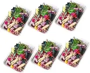 LIFKICH 6 Boxes Natural Dried Flower Materials for DIY Crafts Scrapbooking Candle Making Style for Home Decor Present Packaging Art Projects