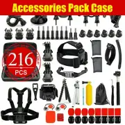 216pcs Accessories Case Pack Chest Head Floating Monopod GoPro Hero 9 8 7 6 5 4