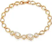 [TYMONT] Ladies Fashion Versatile Love Bracelet,Gothic Love Inlaid Zircon Bracelet, Promise Anniversary Birthday Gift