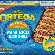 Ortega Yellow Corn Mini Taco Slider Shells Kit, Kosher, 18 Ct
