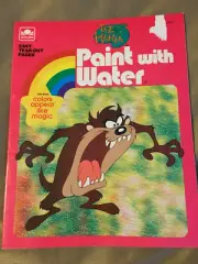 GOLDEN BOOK PAINT WITH WATER TAZ MANIA 1992 NOS!
