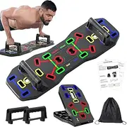 Push Up Board, Portable Multi-Function Foldable 10 in 1 Push Up Bar, Push up Handles for Floor,Professional Push Up Strength Training Equipment