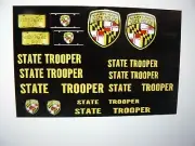 Maryland State Police Patrol Car Decals 1:64 two for one money