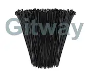 500 - 18" Long UV Nylon Plastic Black Wire Cable Loop Zip Tie Ty Ties Wraps 50#