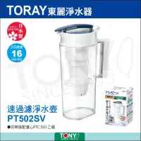 在飛比找momo購物網優惠-【日本東麗TORAY】速過濾淨水壺 0.35L/分 PT50