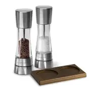 Derwent Salt & Pepper Grinder Set - Adjustable Grind Settings - Stainless Ste...